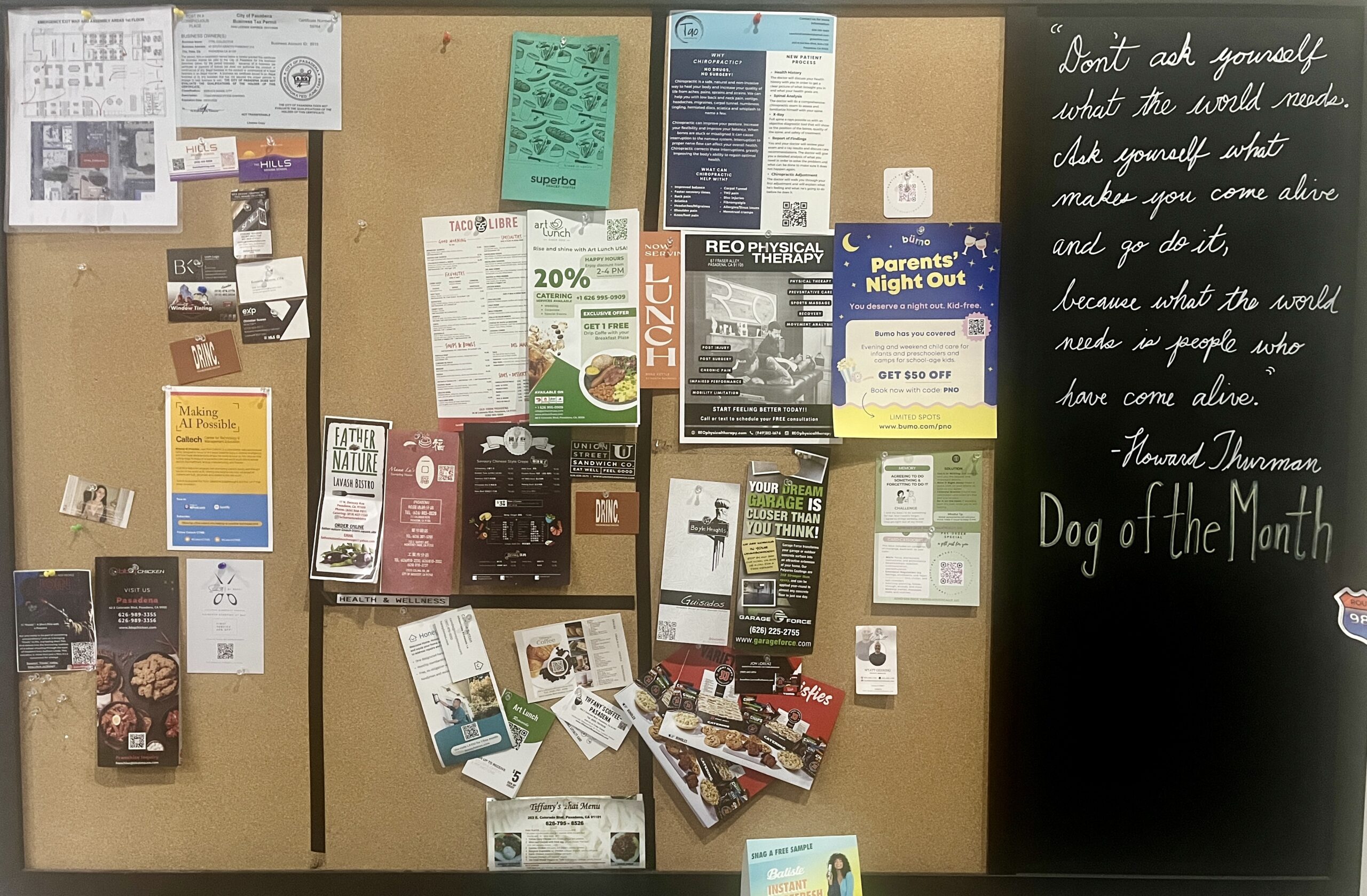Community business and deals bulletin board